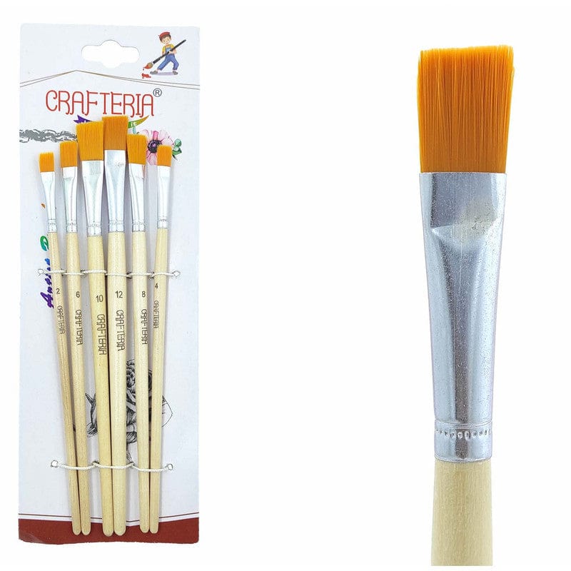 6 Pc Flat Brush