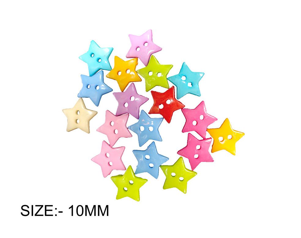 Star Colourful Button