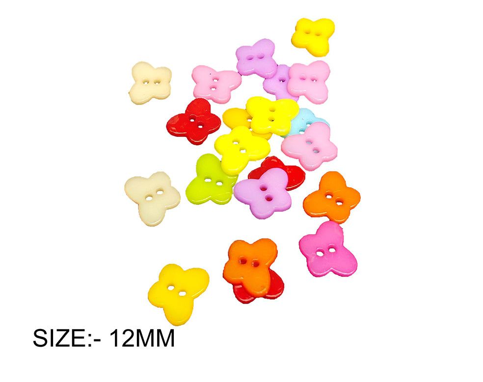 12Mm Butterfly Colourful Button