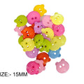 15Mm Teddy Colourful Button