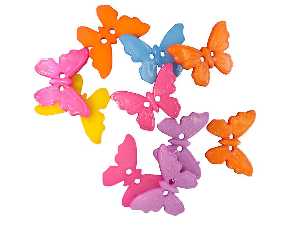 Fancy Butterfly Colourful Button