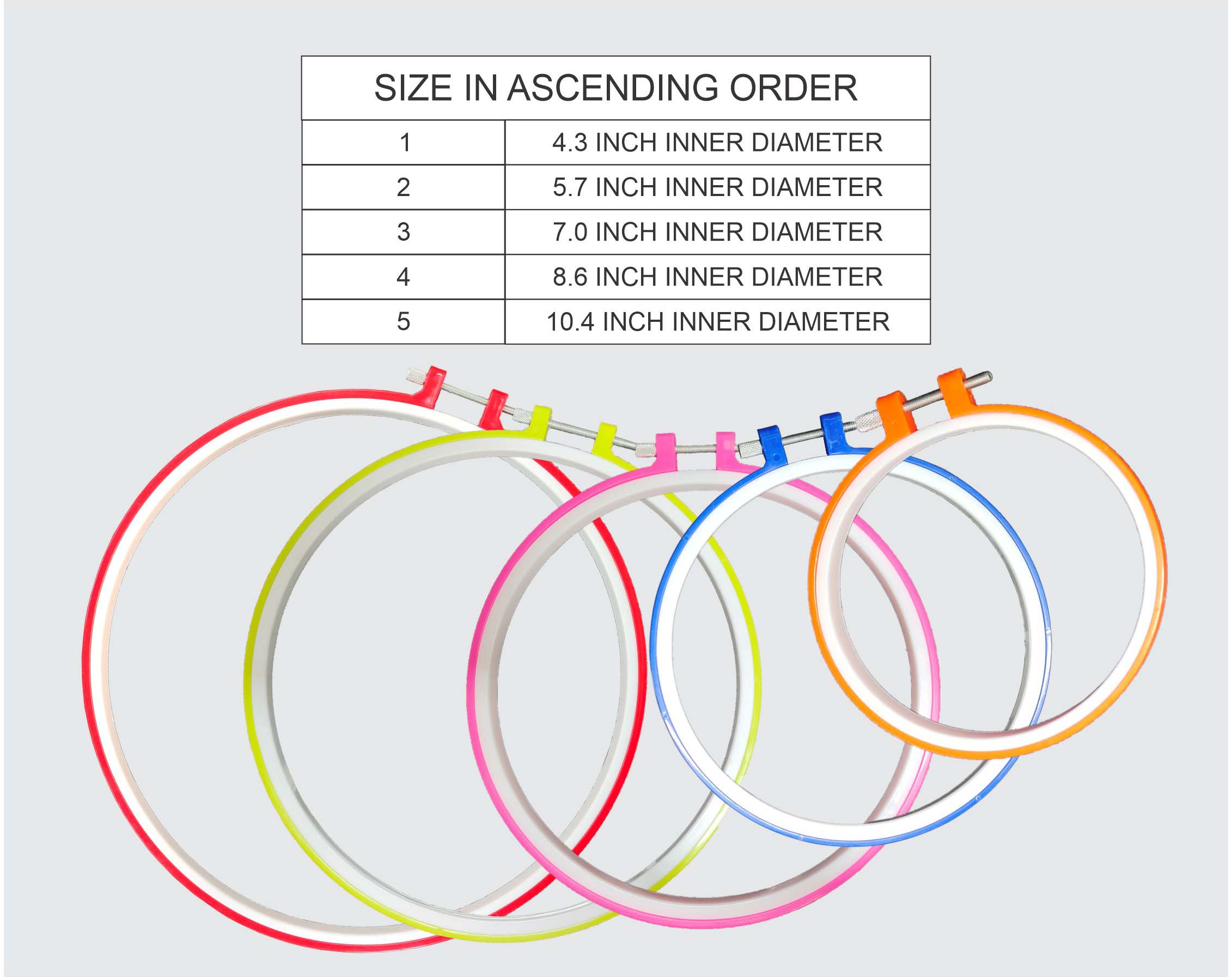 5 In 1 Plastic Embroidery Ring