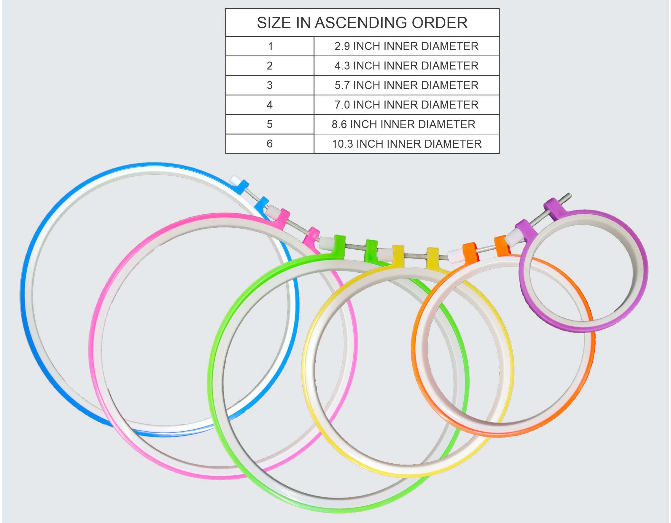 6 In 1 Plastic Embroidery Ring