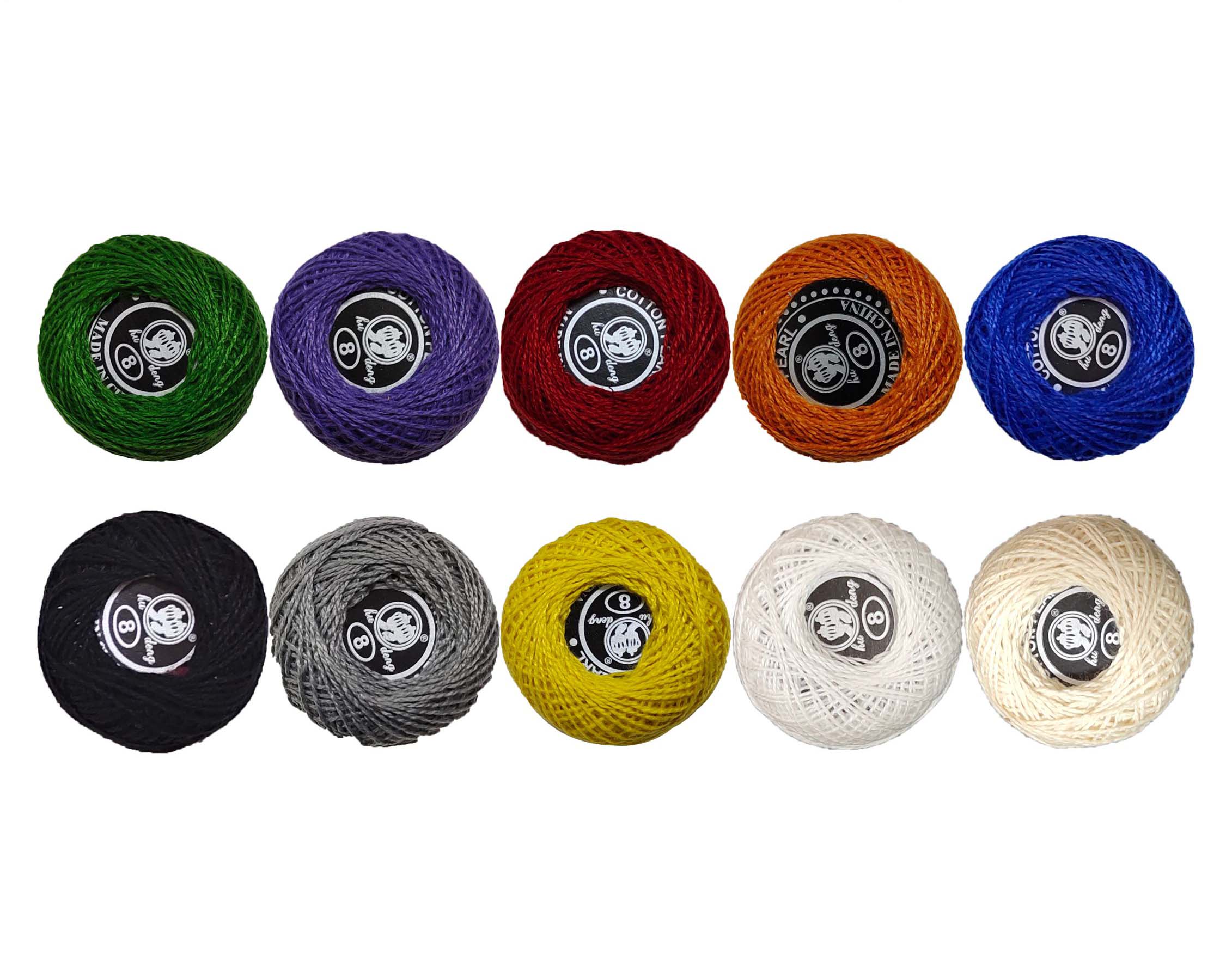 10 In 1 Single Colour Embroidery Thread