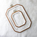 2 Pcs Rectangle Octagon Embroidery Ring