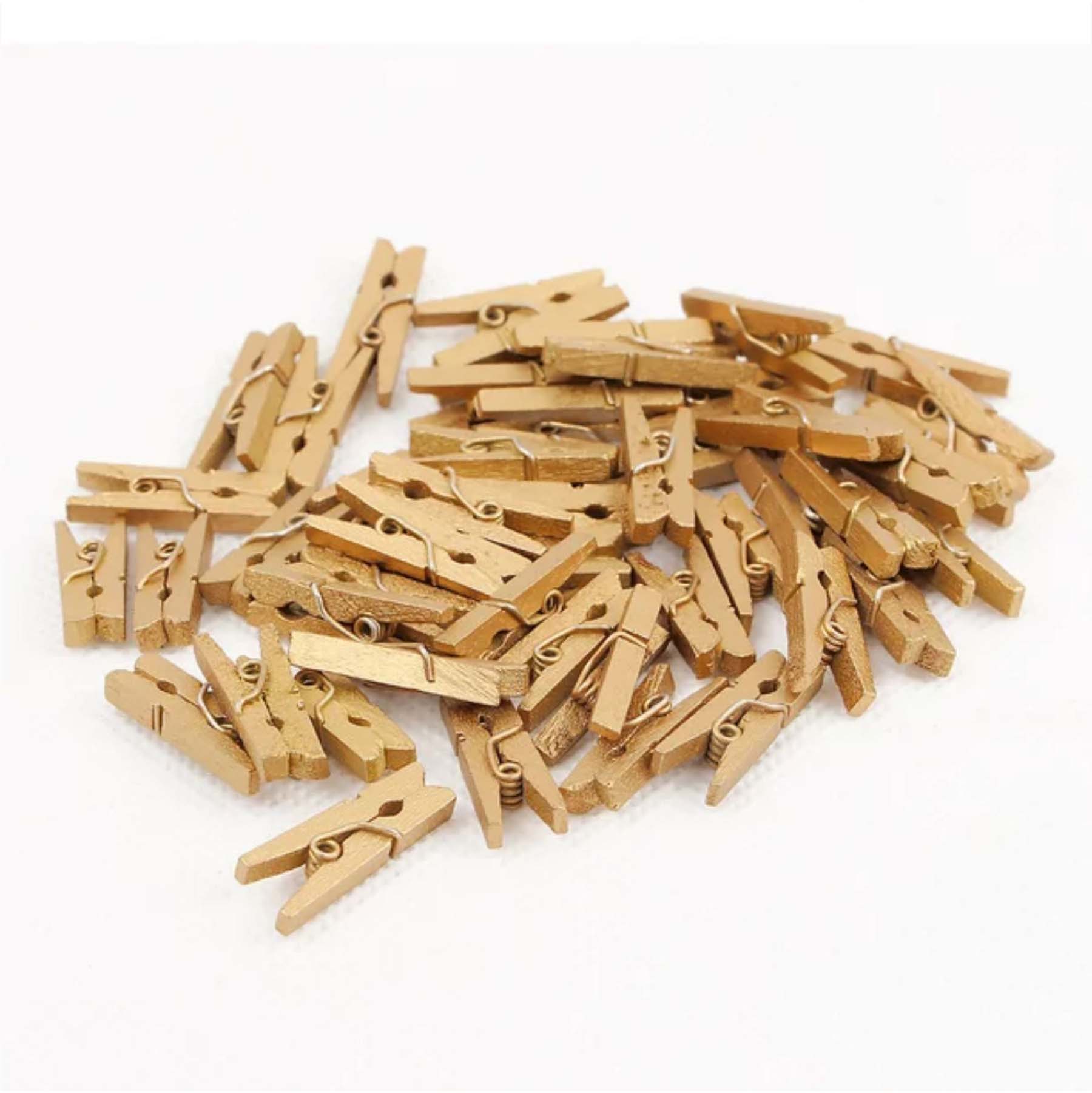 Metallic Wooden Clips