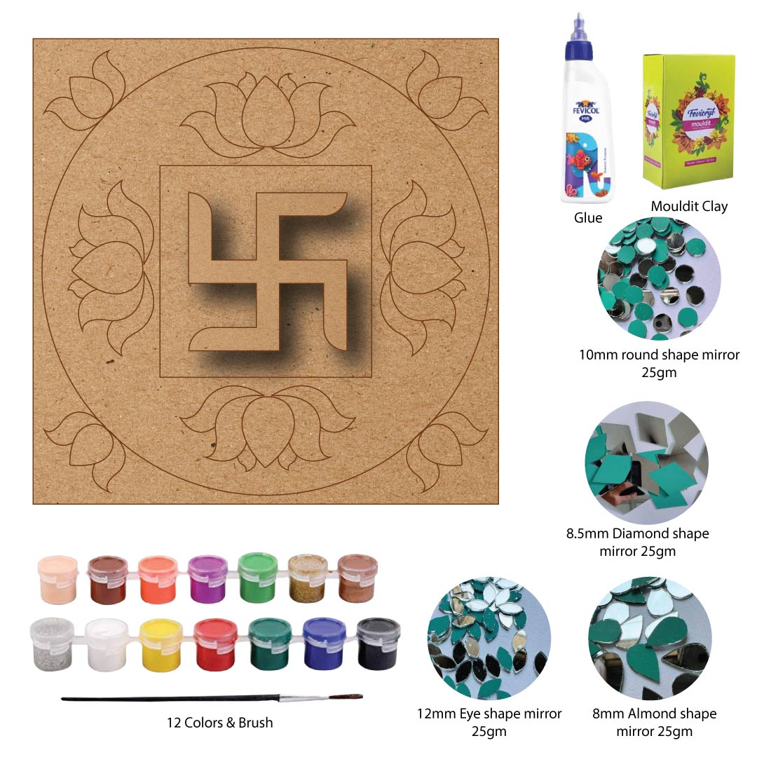 DIY Single Swastik Lippan Art Kit