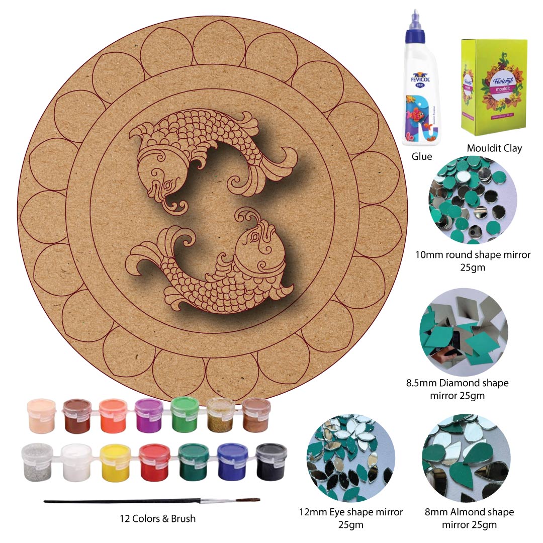 DIY Fish Motif Lippan Art Kit