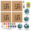 DIY 4 Swastik Symbols Lippan Art Kit