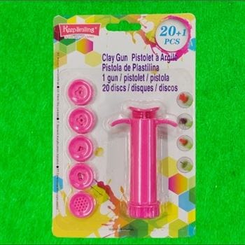 21 PCS PLASTIC CLAY GUN