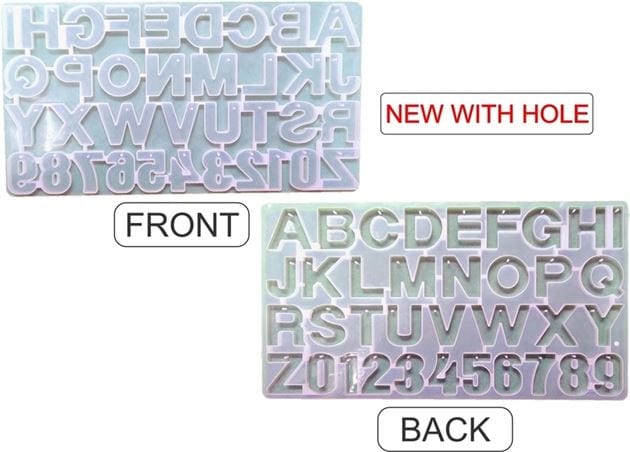 Front Pouring Alphabet With Hole Mould