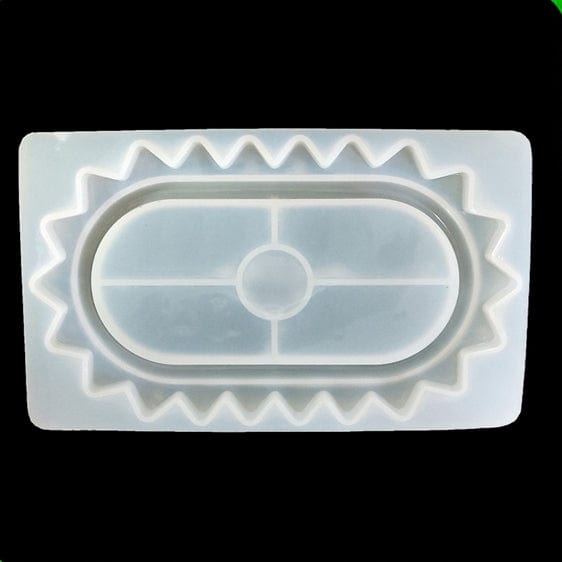 Zigzag Oval Trinklet Tray Mould