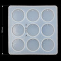 9 Cavity Round Pendant Jewellery & Keychain  Mould