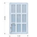 9 Cavity Rectangle Pandent Jewellery & Keychain  Mould