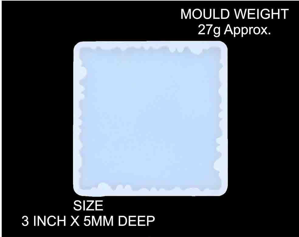 3" Square Agate Coaster Mould
