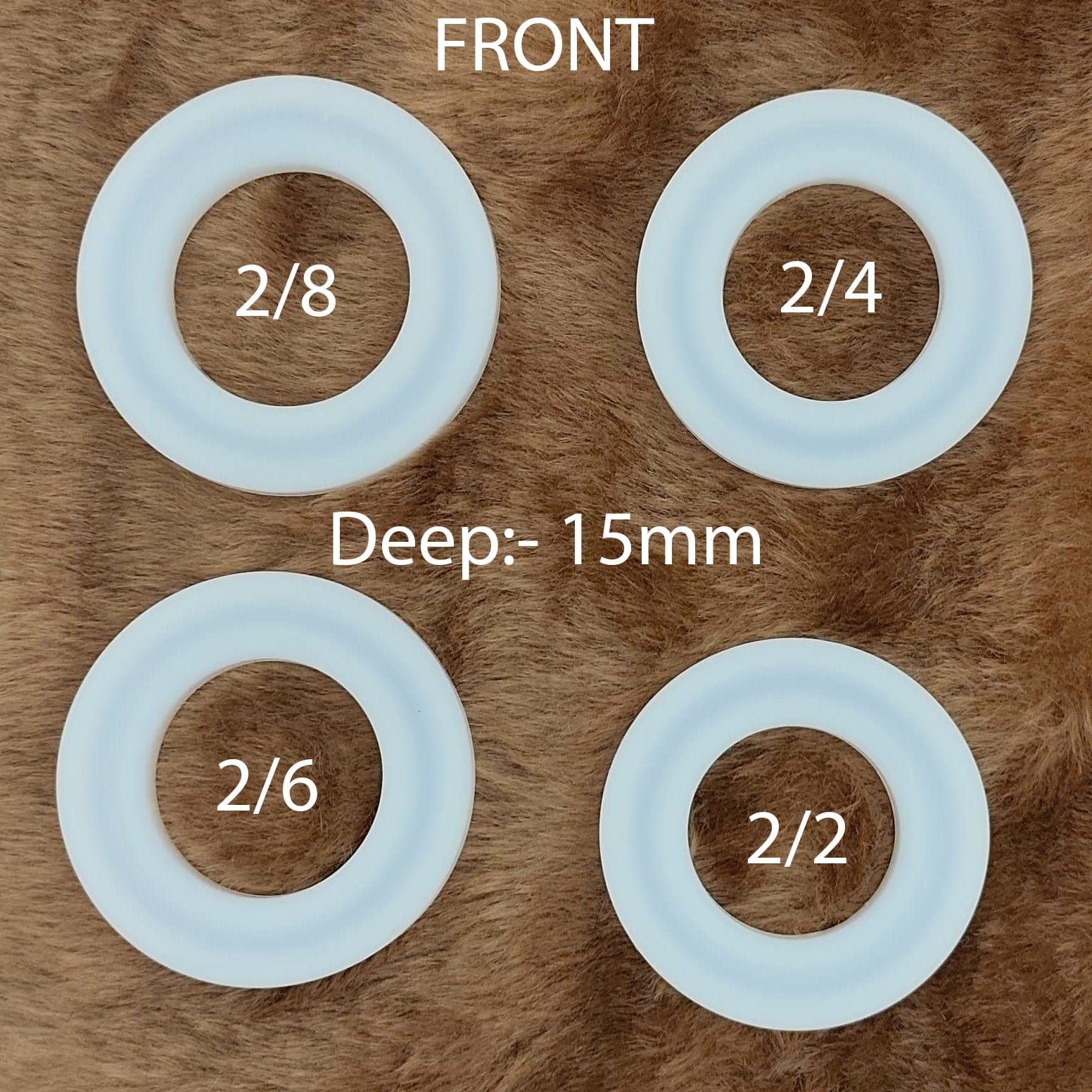 4 Pcs Deep Bangle Mould 15mm