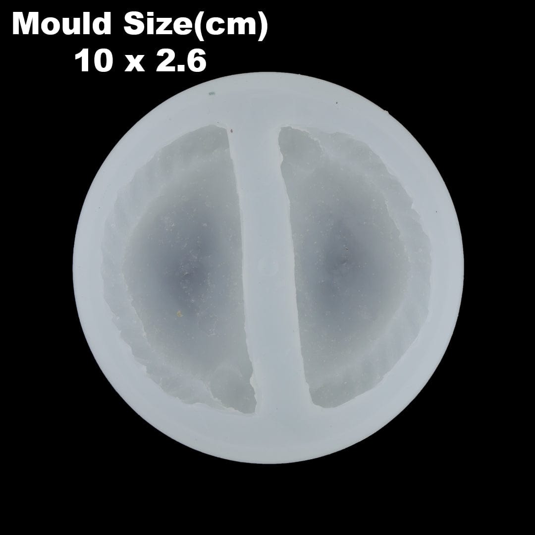 2 Cavity Gujiya Shape Candle Mould