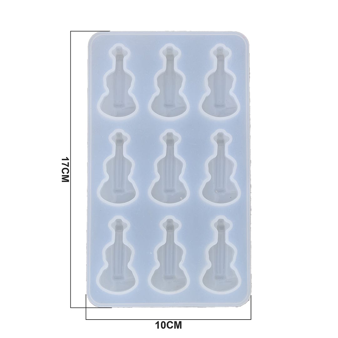9 Cavity Guitar Keychain Mould