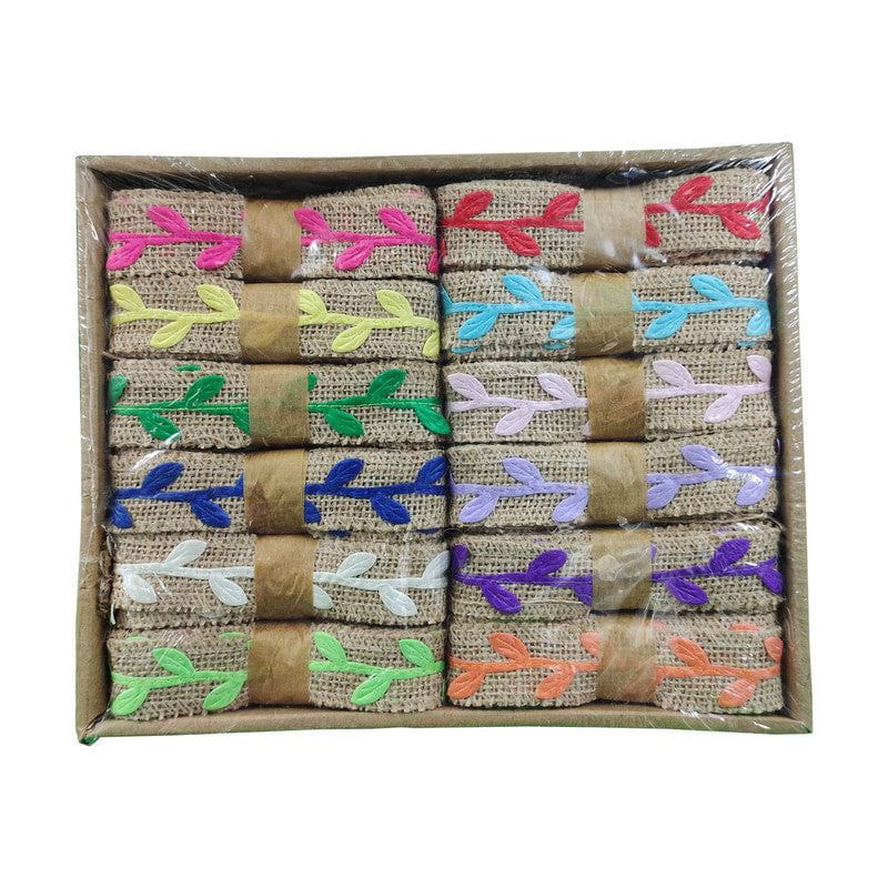 12 Pcs Mix Jute Leaf Lace