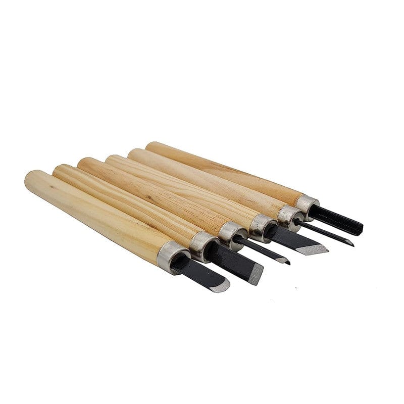6 Pc Wood Carving