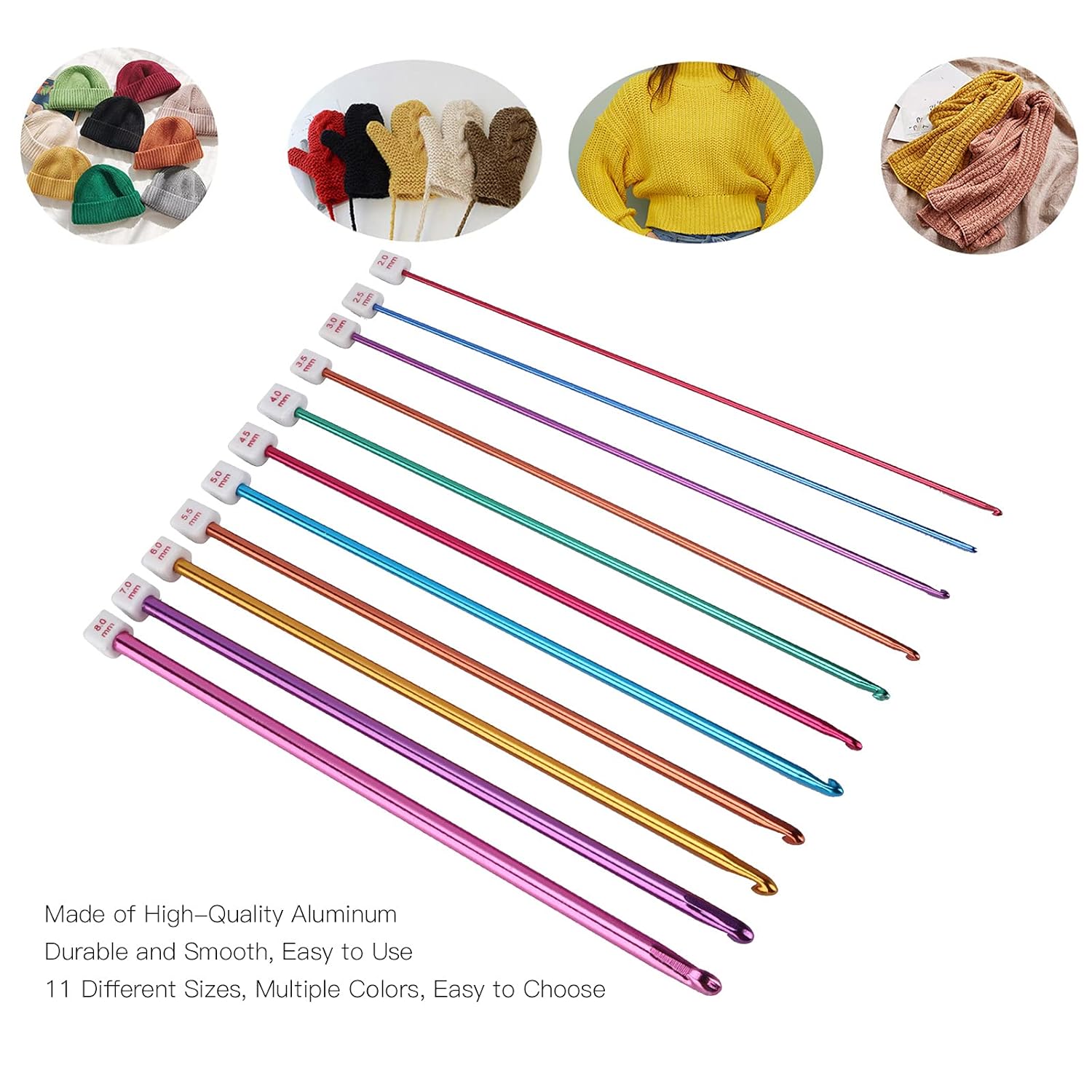 10 In 1 Long Crochet Hook Set