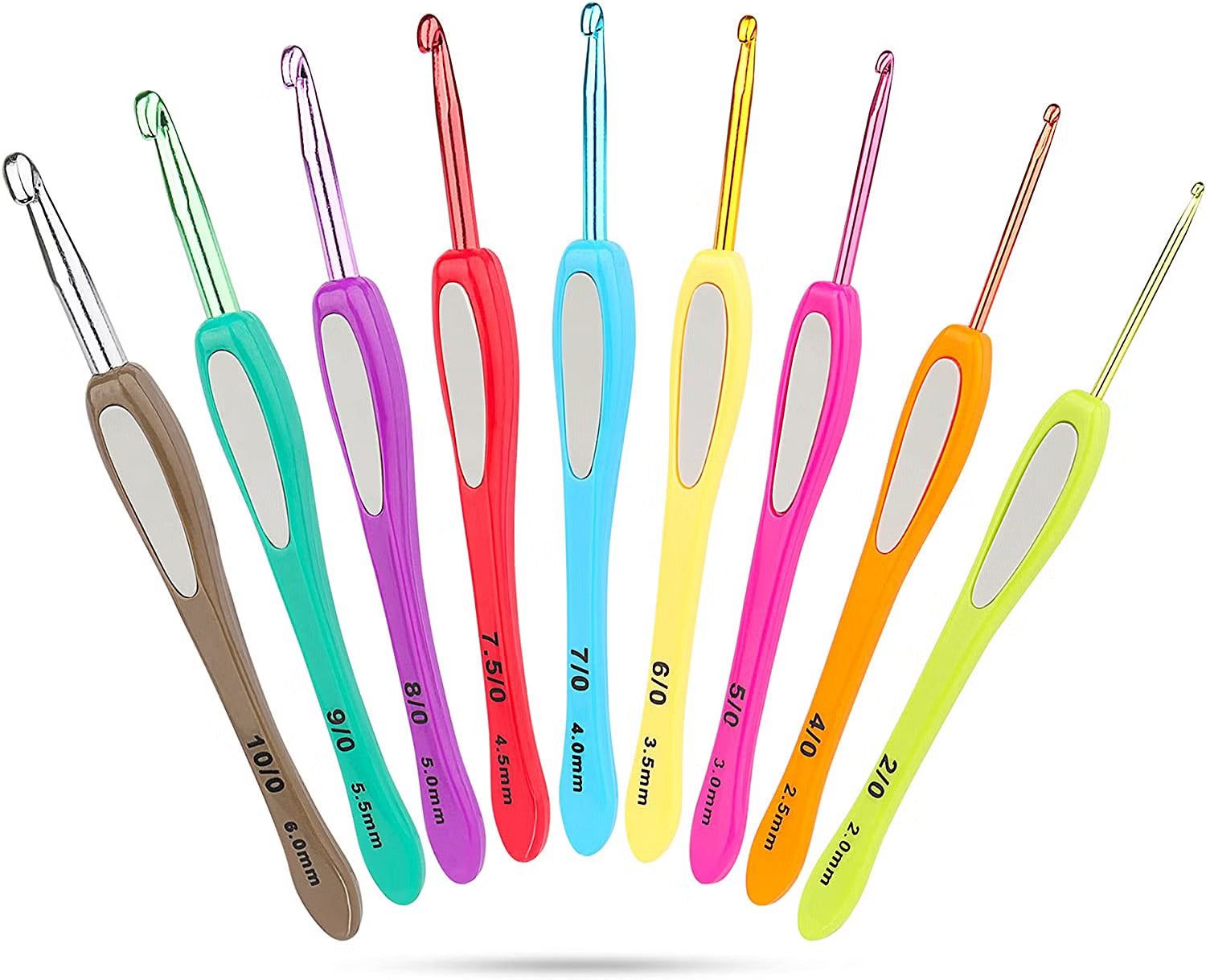 9 In 1 Ergonomic Plastic Soft Grip Croch. Needle