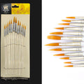 12 Pc Round Brush Clear Handle Set