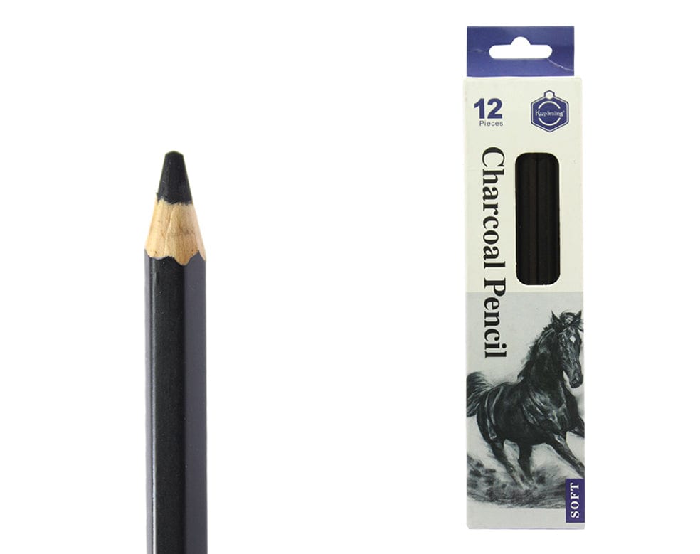 12 Pc Loose Charcoal Pencil Set