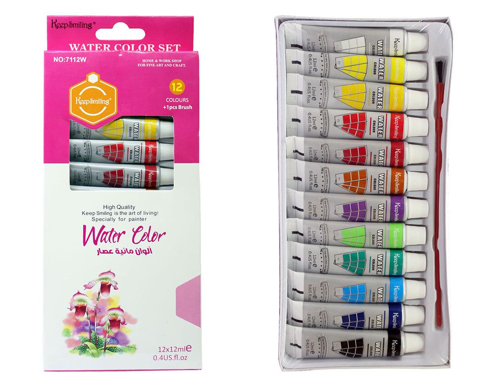 12 Pc Water Colour 12 Ml Set
