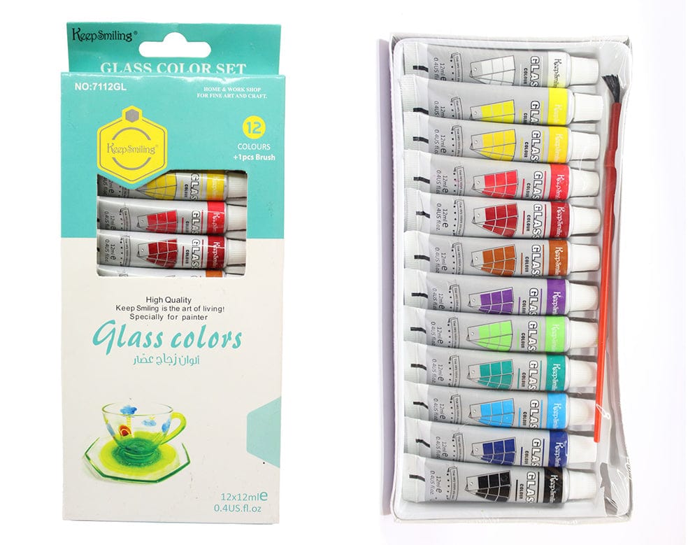12 Pc Glass Colours 12 Ml Set