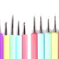 5Pc  Col Handle Embossing Tools & Nail Art Tool