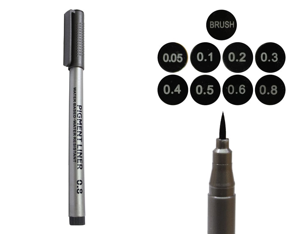 9Pcs Pigment Liner Set