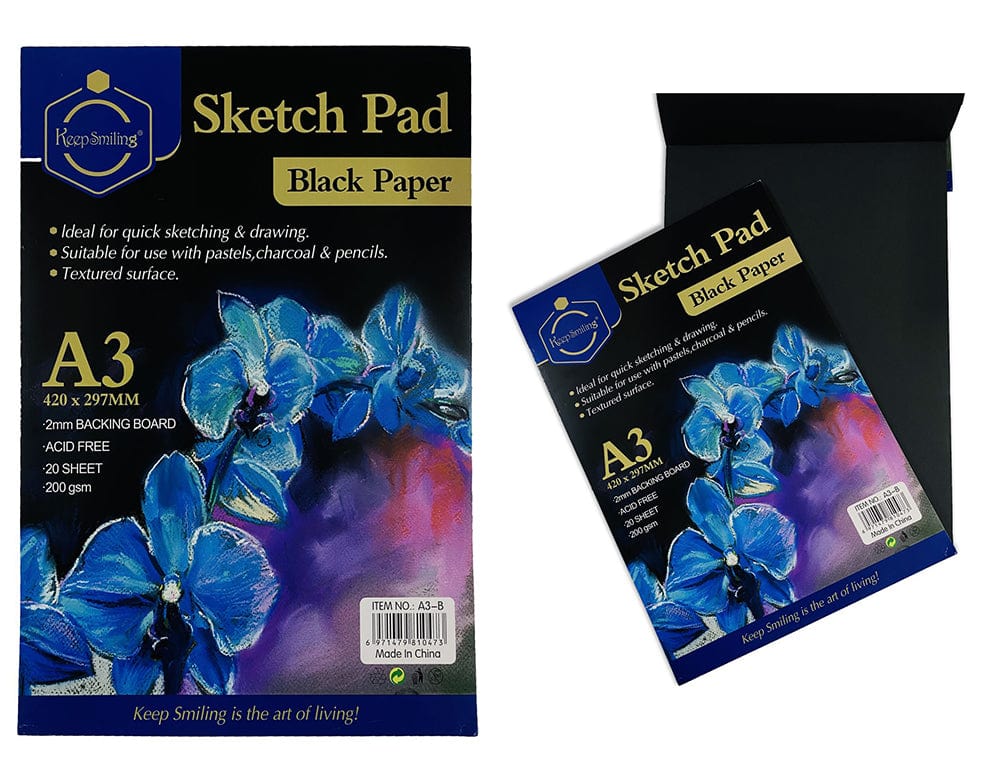 A3 Sketch Pad Black Paper(20Sheet)