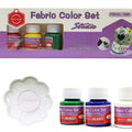 6 In 1 Fabric Colour Set, 1Pc Palette & 1 Brush(6 X 25Ml)