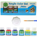 6 In 1 Acrylic Colour Set, 1Pc Palette & 1 Brush(6 X 25Ml)