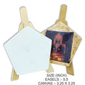 Easel With Pentagon Canvas