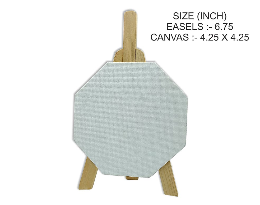 Easel With Big Octagon Canvas