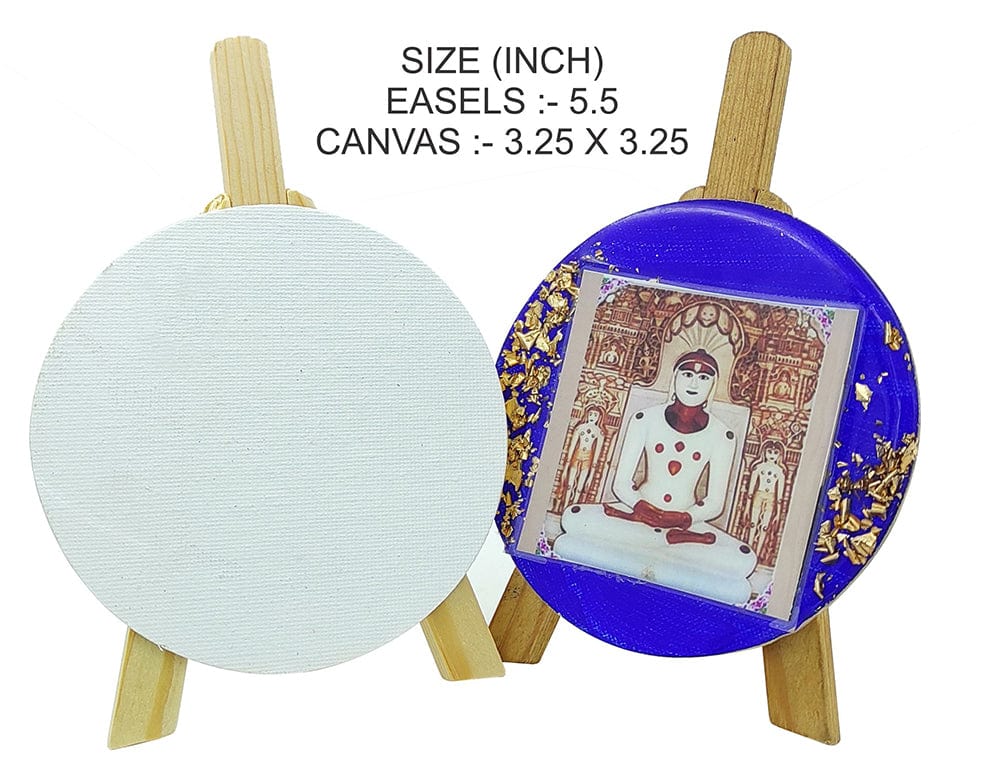 Easel With Round Canvas