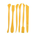 6pcs Yellow Handle Sculpting Clay Tool