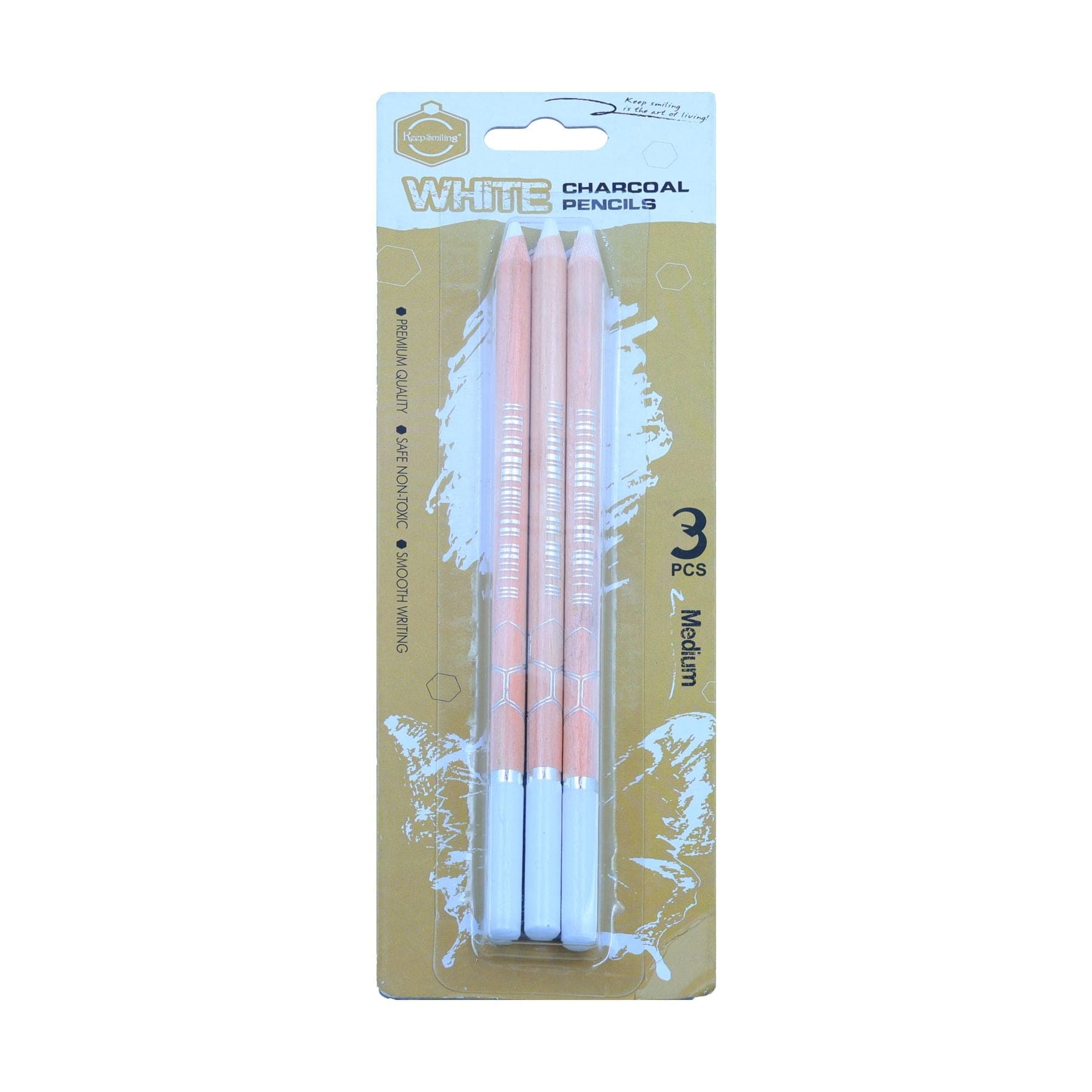 3 Pc Charcoal Pencil Set