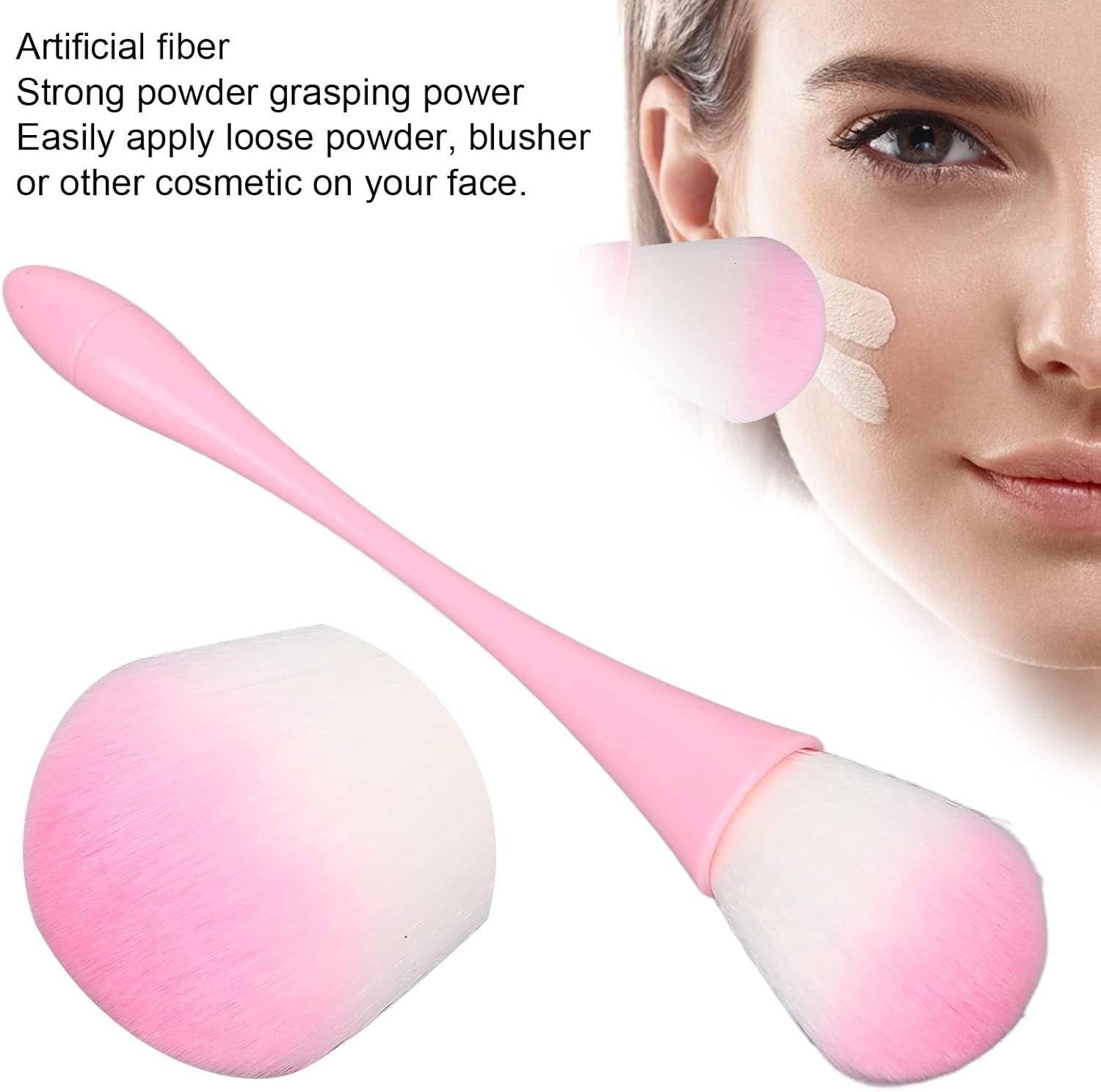 Pink Handle Powder Brush Blusher