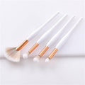 4 in 1 Makeup Art Brush set With White Handle