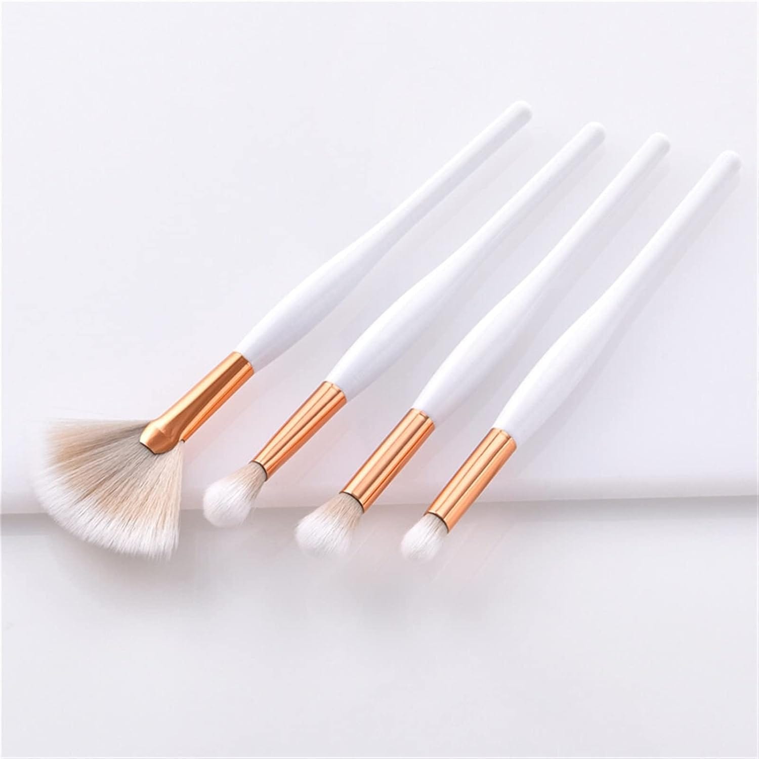 4 in 1 Makeup Art Brush set With White Handle