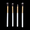 4 in 1 Makeup Art brush set with white handle