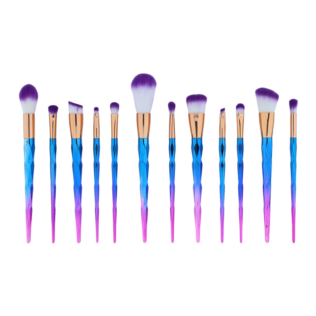 12 in 1 Makeup Art Brush Set With Dual Tone Colour Handle