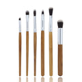 6 in 1 Makeup Art Brush set With Wooden handle