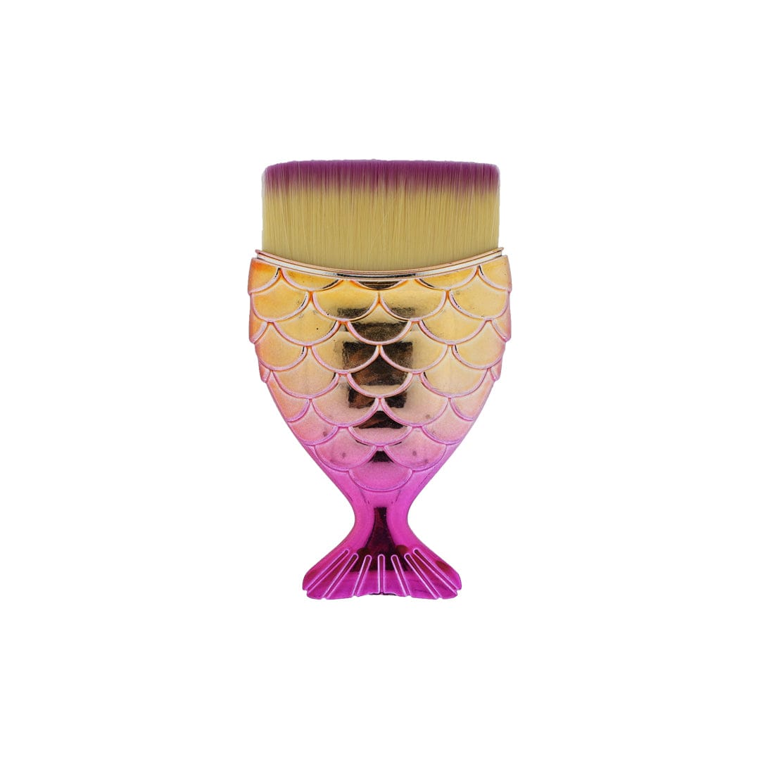 Makeup art brush with marmaid theme handle