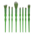 8 in 1 Makeup Art brush set with Green handle