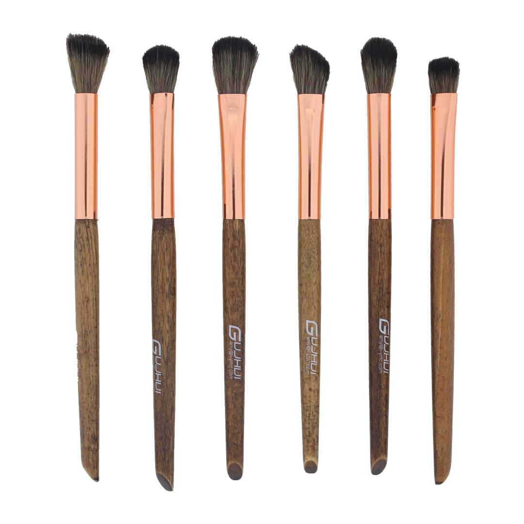 6 in 1 Makeup Art Brush set With Wooden handle