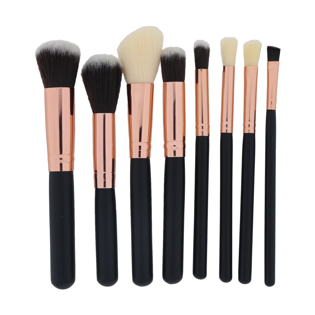 8 in 1 Makeup Art Brush Set With Black Handle
